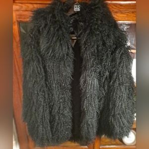 Marvin Richards Black Mongolian Fur Coat